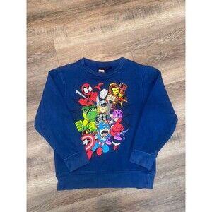 Mini-Marvels Avengers Pullover Sweater Blue Toddler Size Medium Super Heroes